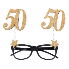 Gafas 50 Cumpleaños Dorado